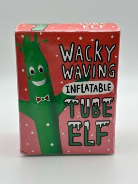 Running Press Wacky Waving Inflatable Tube Elf 17”Mini Kit Holiday Christmas